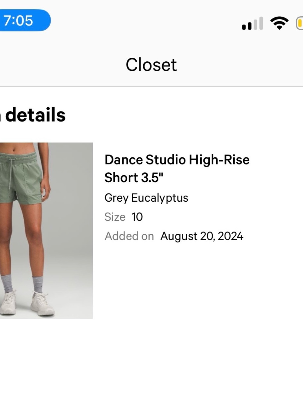 lululemon athletica Dance Studio High-Rise Shorts — Grey Eucalyptus